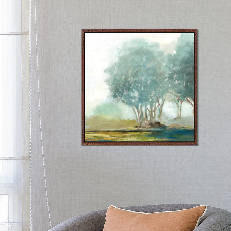 Blueberry Hill II, Square by Allison Pearce - Painting on Canvas, 66.04 cm H x 66.04 cm W, Classic Brown Wood Framed Canvas