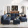 Tomario 8- Piece Upholstered L-Shaped Modular Sectional With Storage Ottoman