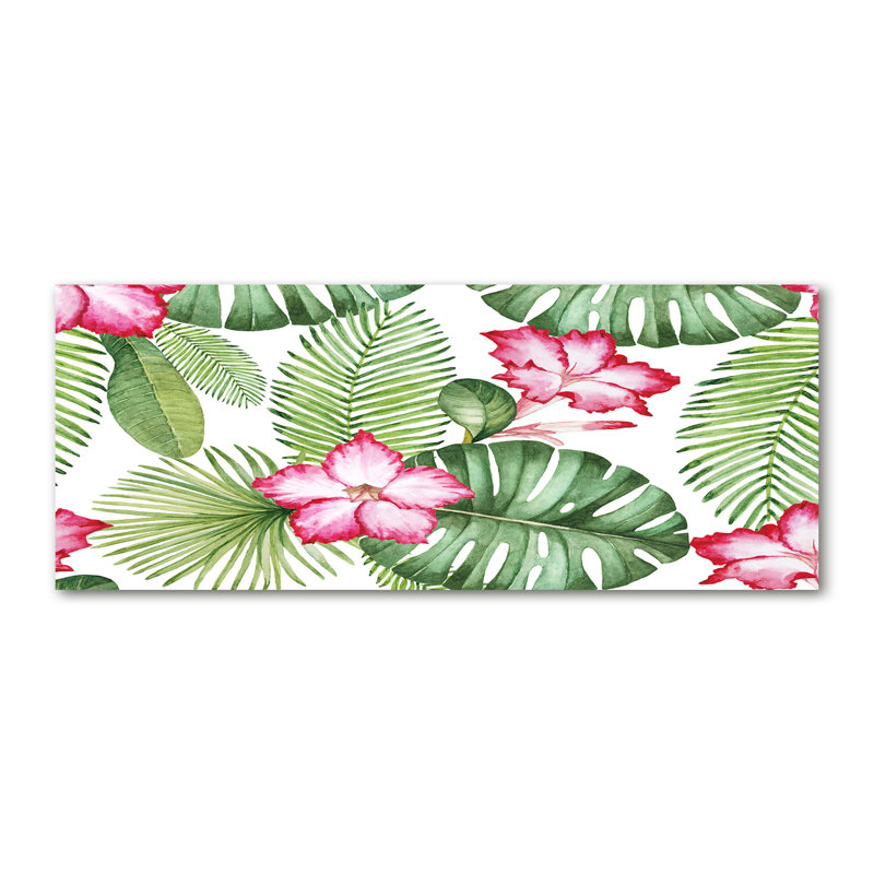 Tropical Flowers - No Frame Print on Canvas
