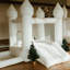 9FT Premium Oxford White Bounce House with Slide and Ball Pit
