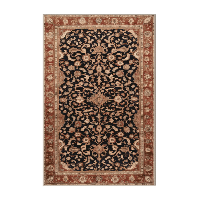 Lavable à la machine brun persan, Tapis de couloir 2 pi x 4 pi