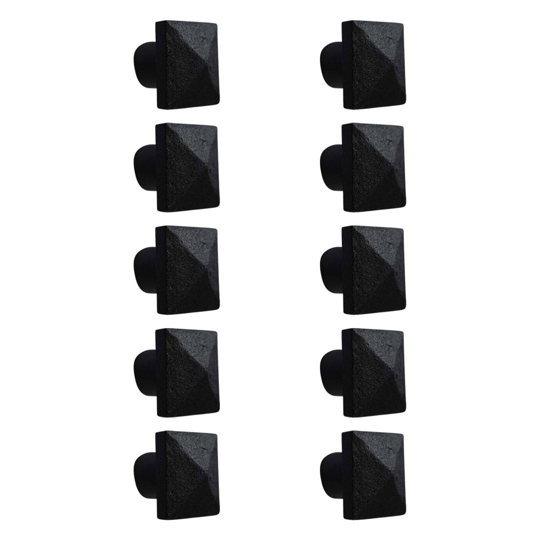 Black Cabinet Drawer Knob Square Colonial Design Renovators Supply (Set of 10) The Renovators Supply Inc.