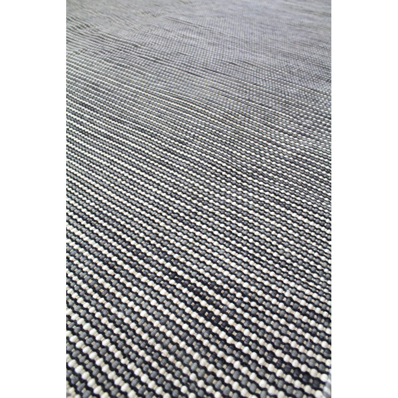 Striped Area Rug in Gray, Rectangle 12' x 15'