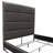 Empire Queen Bed In Weathered Grey PU With Hand Brushed Silver Metal Frame-105481169-91527722