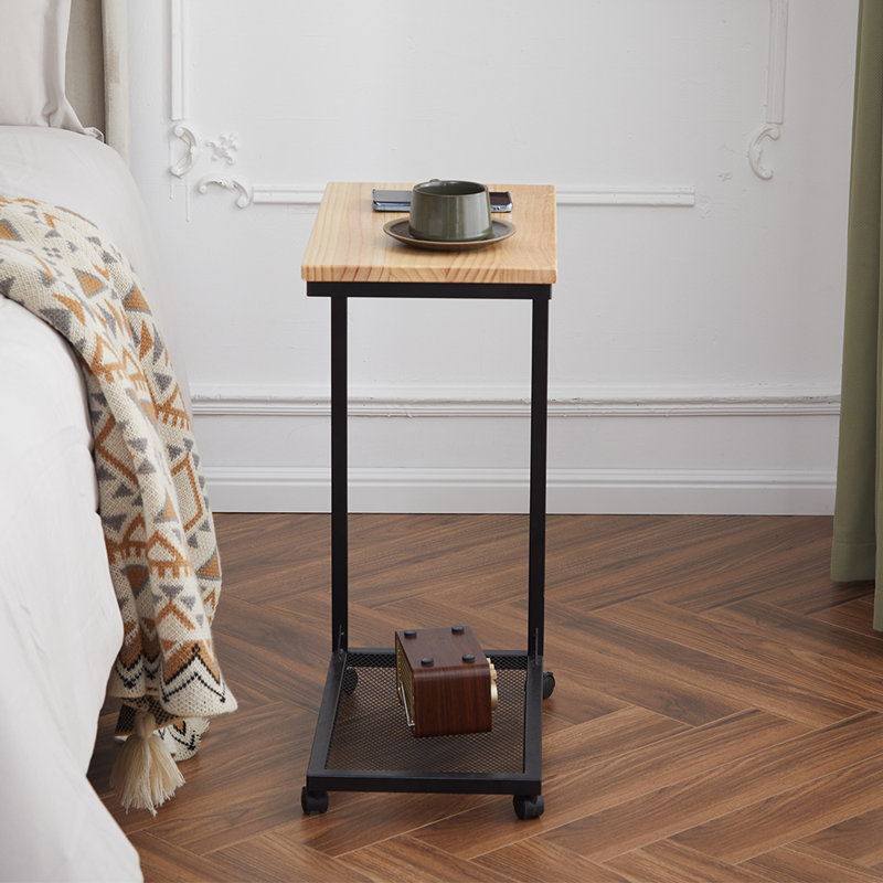 Ahzir Side Table with Storage, Medium Yellow Wood