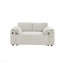 Canapé-lit beige avec causeuse avec accoudoirs de rangement, port USB-1548160305