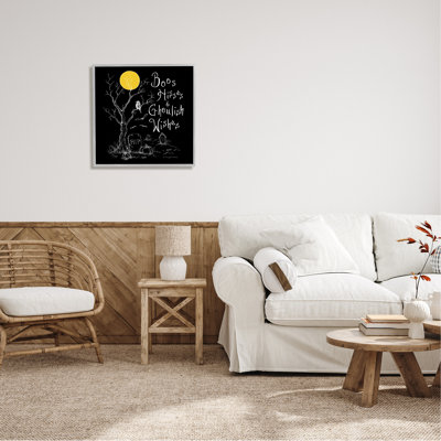 Stupell Industries Spooky Dark Halloween, art de la giclée encadrée par Mary Ann June
