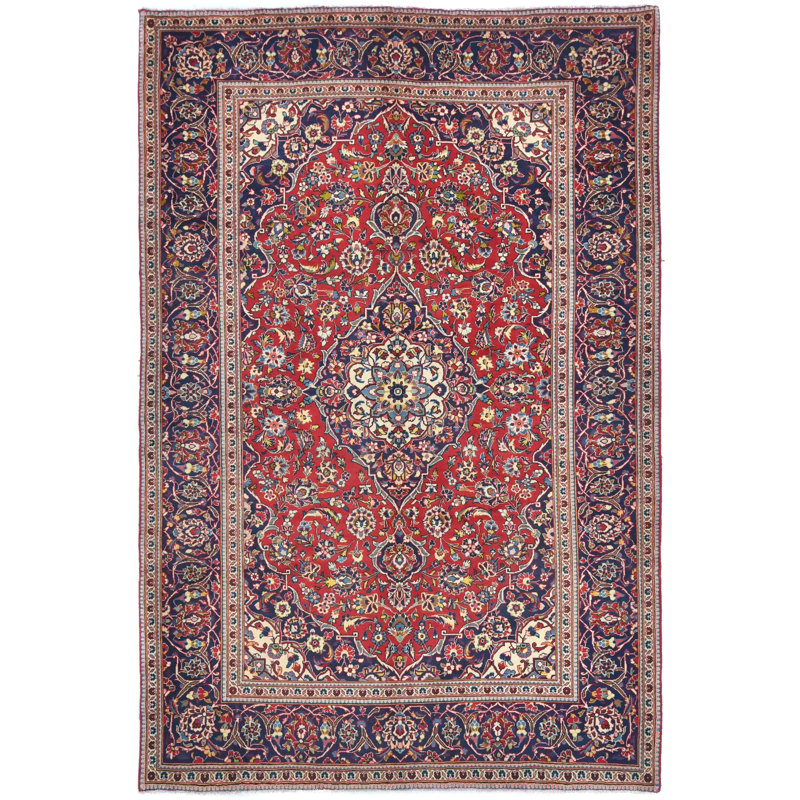 Tapis oriental rouge unique 9X13 One-of-a-Kind