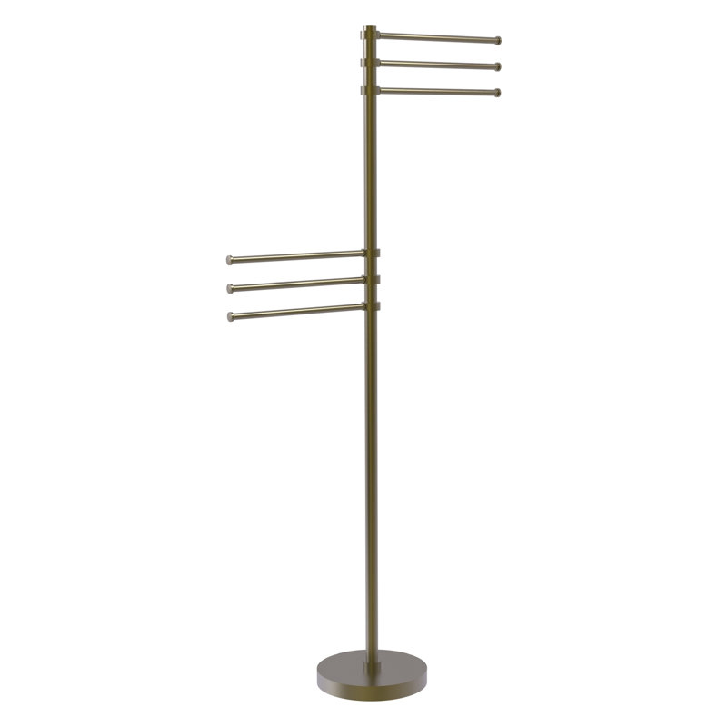 Porte-serviettes sur pied Gober, Laiton antique