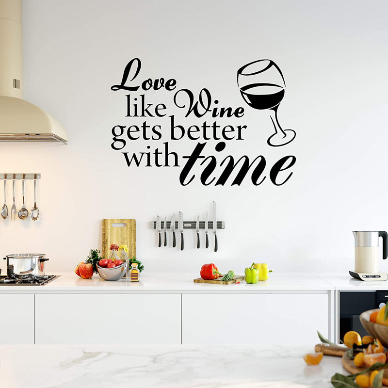 Text & Numbers Non-Wall Damaging Wall Decal, Black