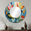 Miroir mural vert Mid Century-99619746