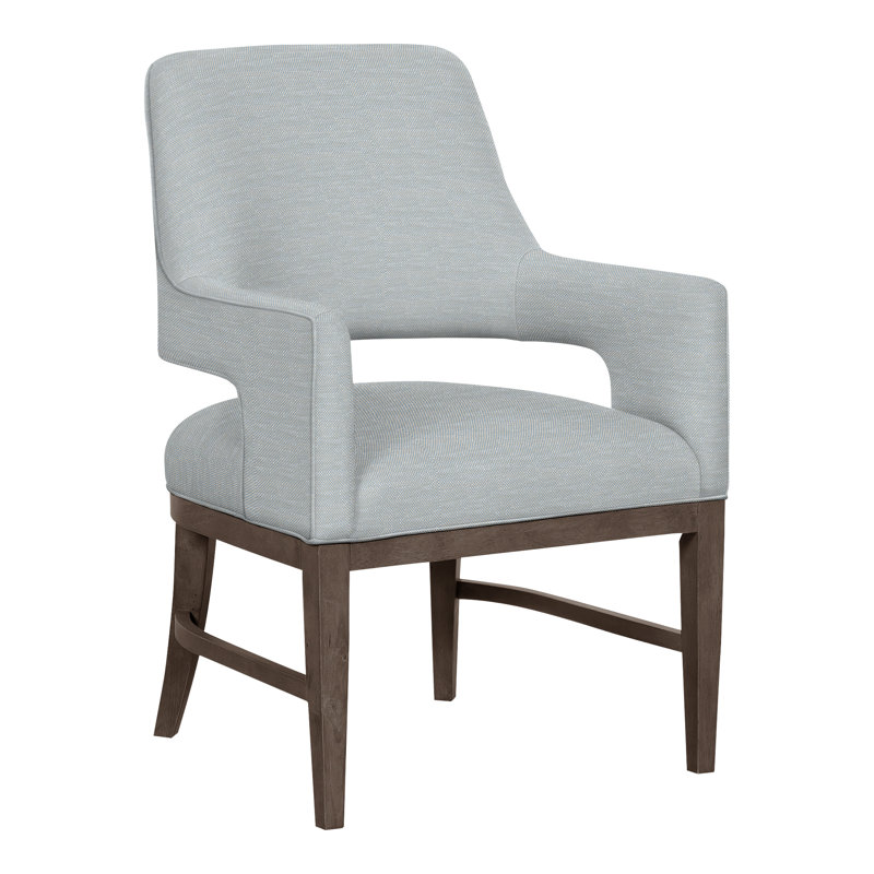 Chaise avec accoudoirs Josie Grande, Perigold Tres Chic bleu glacier, Mica