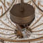 3-Light Drum Crystal Semi Flush Mount
