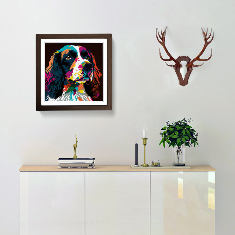 Single Picture Frame Print on Wood, Walnut