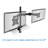 Mount-It Double Monitor Desk Stand Arm | Two Articulating Arms Fit Two Screens 17 - 27 in. Computer