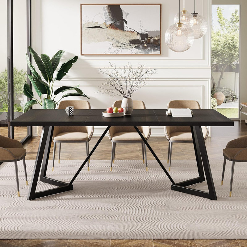 Grande table de salle à manger 71 "pour 6 à 8 personnes