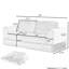 Canapé-lit pliable pliable de 21 pouces, lit en velours côtelé avec 2 oreillers, futon moderne, lit gigogne, confort moelleux, stable et sécuritaire, aucun assemblage requis, futon sans os.