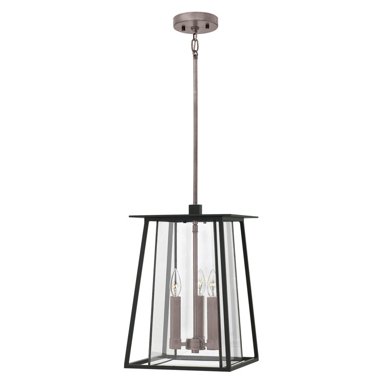 Walker 3-Light Outdoor Hanging Lantern, Black