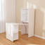Bureau pour la maison, bureau pliable extensible avec tablettes de rangement et roues mobiles pour appartements et bureaux