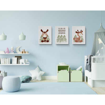 Deer Greatest Adventure Cute Farm Animals " 3 - Pieces