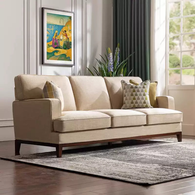 Modern Simple Retro Casual Sofa, Khaki