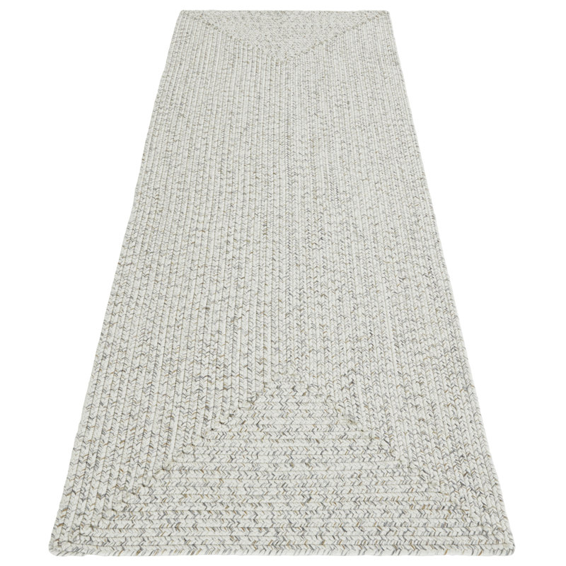  Machine Woven Light Grey Indoor/Outdoor Rug, Rectangle  80 x 150cm