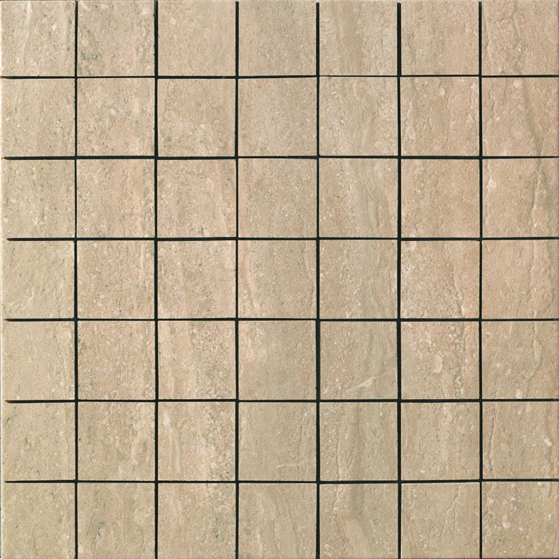Carreau de mosaïque en porcelaine Travertini, Noyer