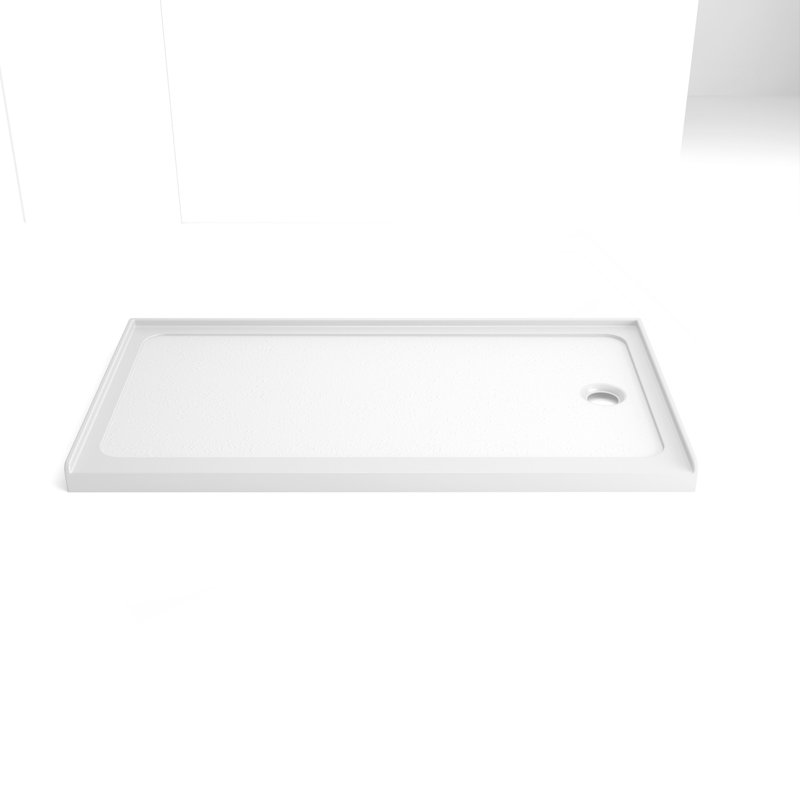 32" X 60" Shower Base Shower Pan White Right Drain