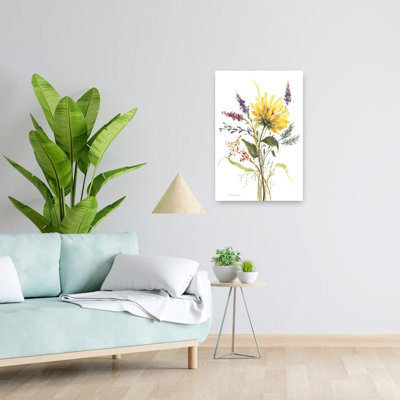 Après-midi tournesol I, élégant paysage romantique de tournesol rustique, art mural