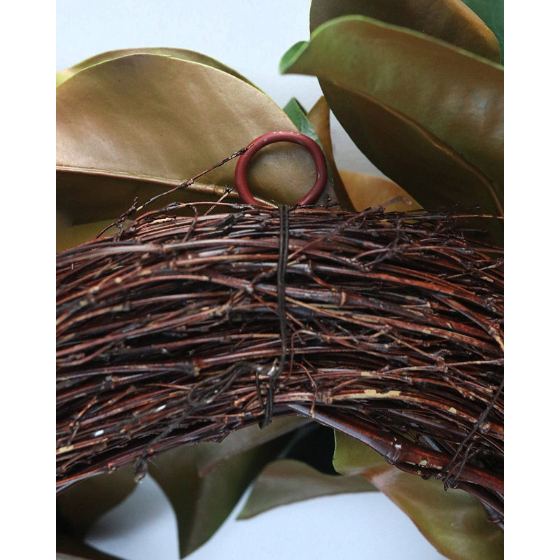 Artificial Magnolia Wreath 24”