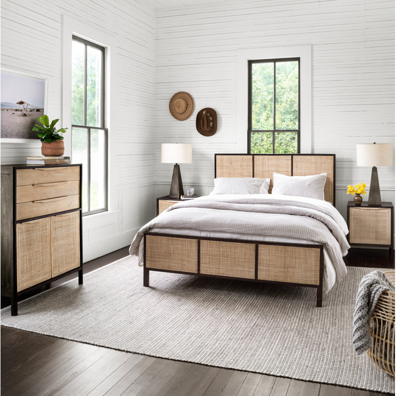 Nellie 33.5'' W 3 - Drawer Dresser, Black/Natural