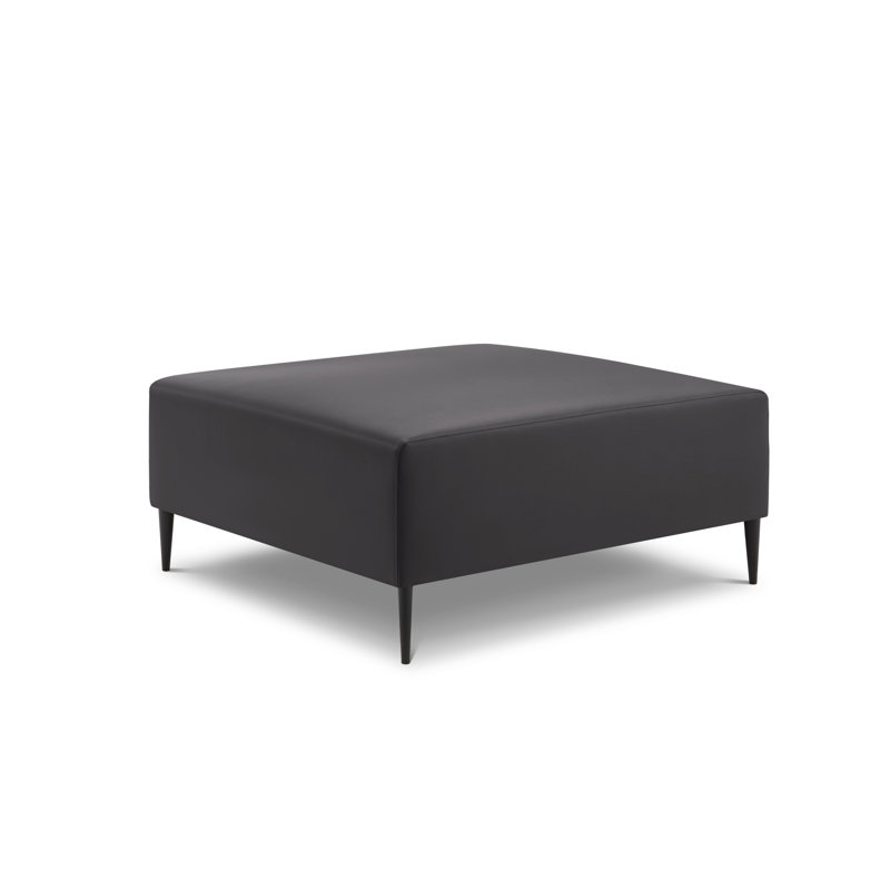 Amada Wood Outdoor Ottoman, Black