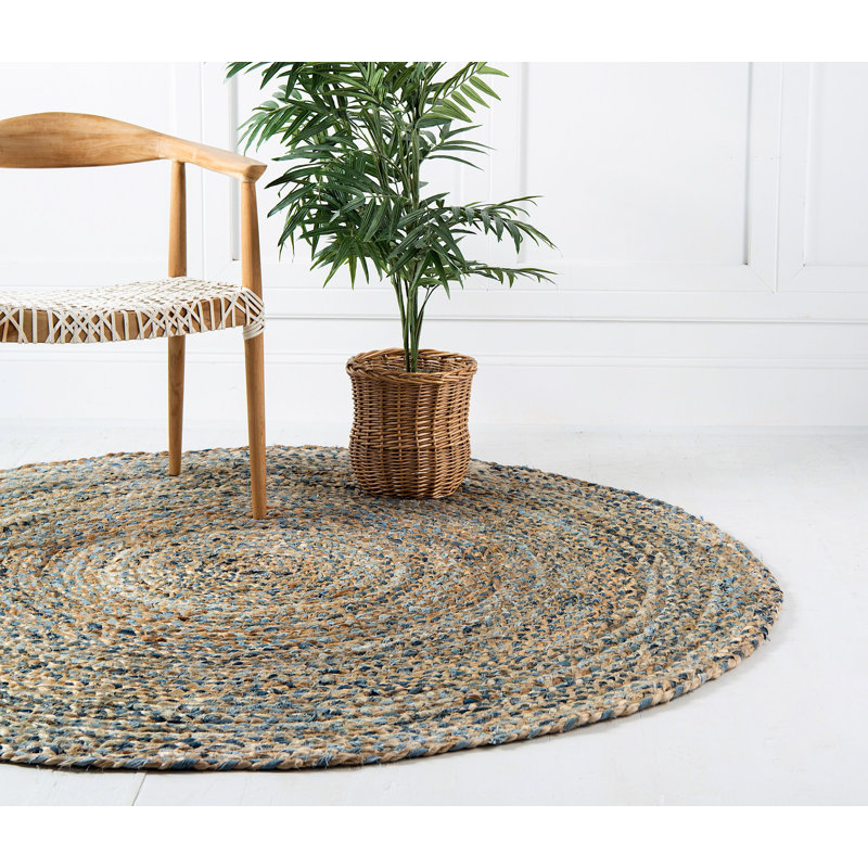 Mullewa Cotton Southwestern Indoor Rug, Round 4'