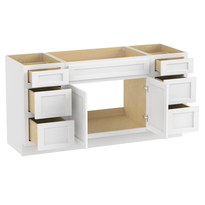 60'' Single Bathroom Vanity Base Only, White