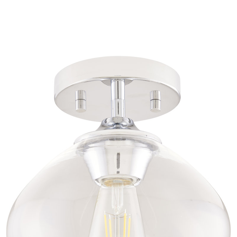 Baillons Semi Flush Mount, Chrome