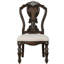 Ensemble de 2 chaises d'appoint en tissu brun foncé Isolde