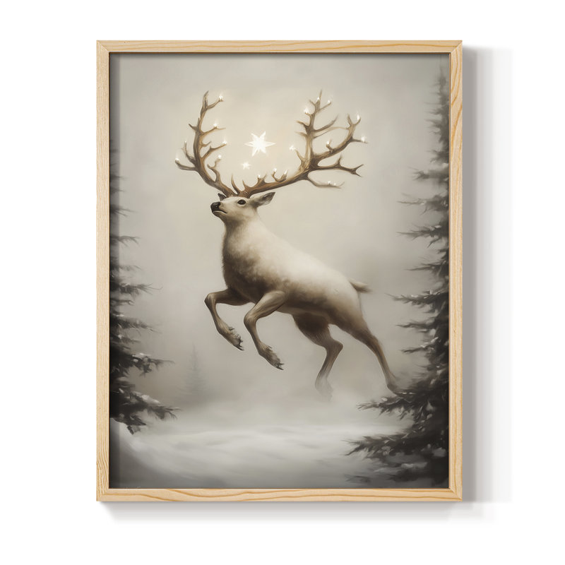 Art des Fêtes de Noël - Série 2 - Cccxxv, reproduction encadrée - bois massif, H 30 po x l 24 po, Naturel