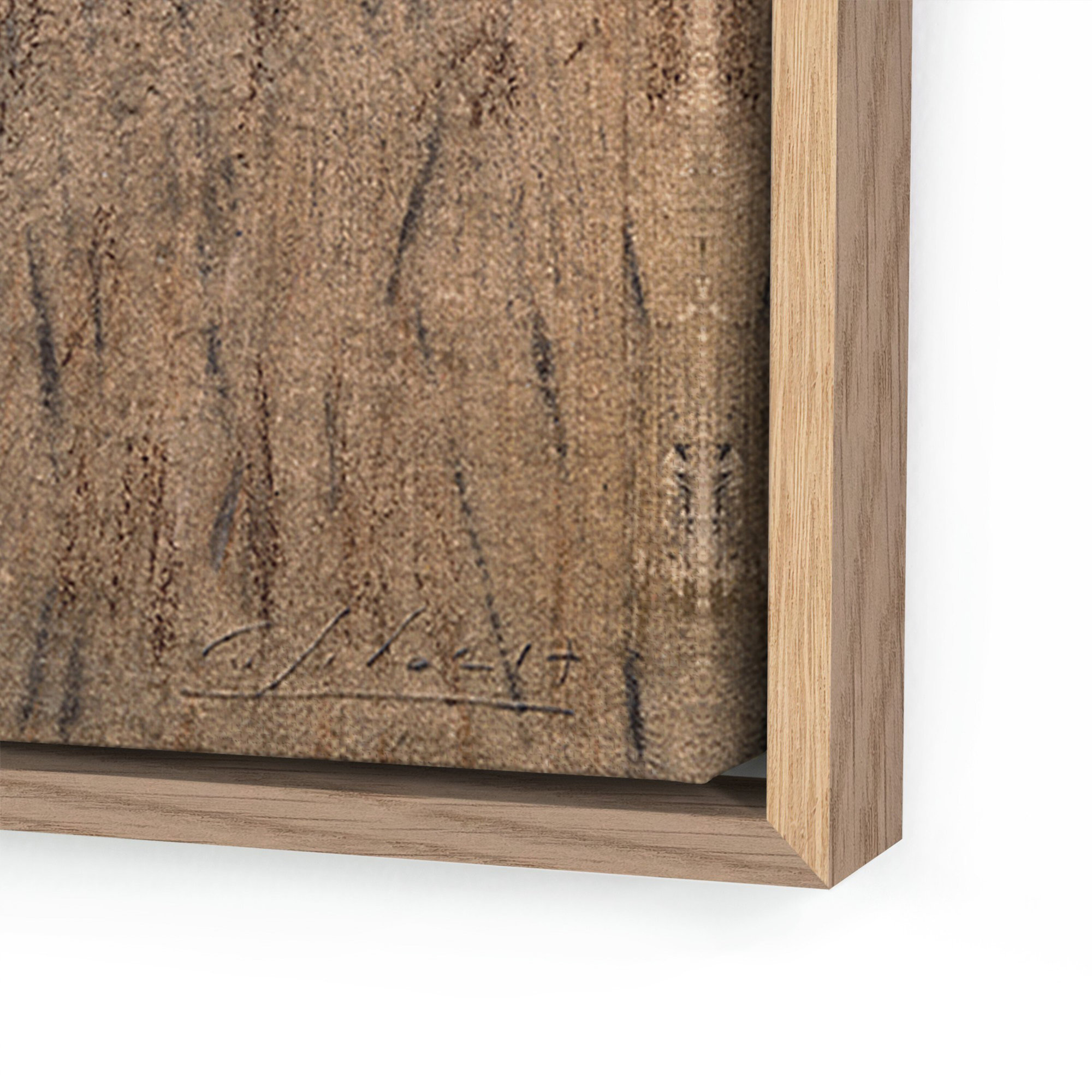 No. 18 by Valeria Sidanez, White Oak Canvas Floater Framed, 24" H x 18" W