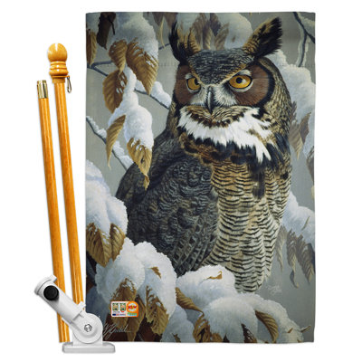 Liggins Double Sided 40.00'' H x 28.00'' W Polyester Animal Flag Set