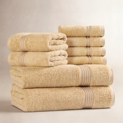Alexia Heritage Egyptian Cotton Soft Absorbent Luxury 8 Piece Bathroom Towel Set