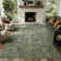 Watte Vintage Floral Border Washable Area Rug with Non-Slip Backing for Living Room & Bedroom