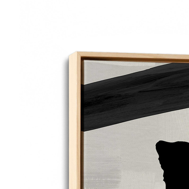 12 "X 8" Sable Layers, ensemble de 2 impressions sur toile dans un cadre en chrome poli, Érable américain encadré