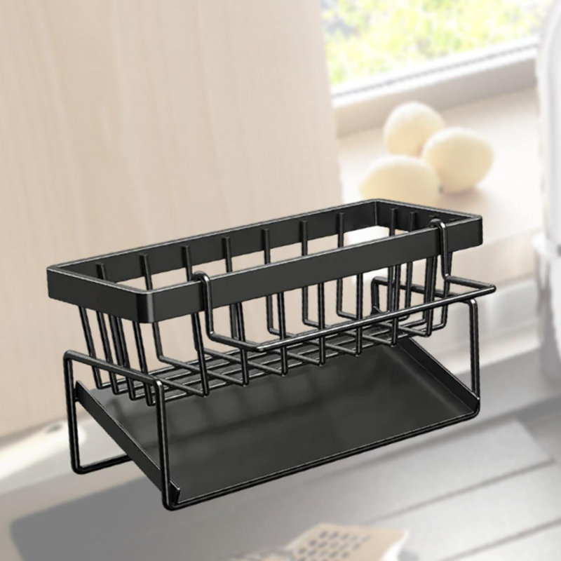 Porte-éponge en acier inoxydable - Conception durable, antirouille et peu encombrante pour la cuisine et la salle de bain