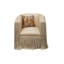 Leather Fringe Swivel Occasional Chair