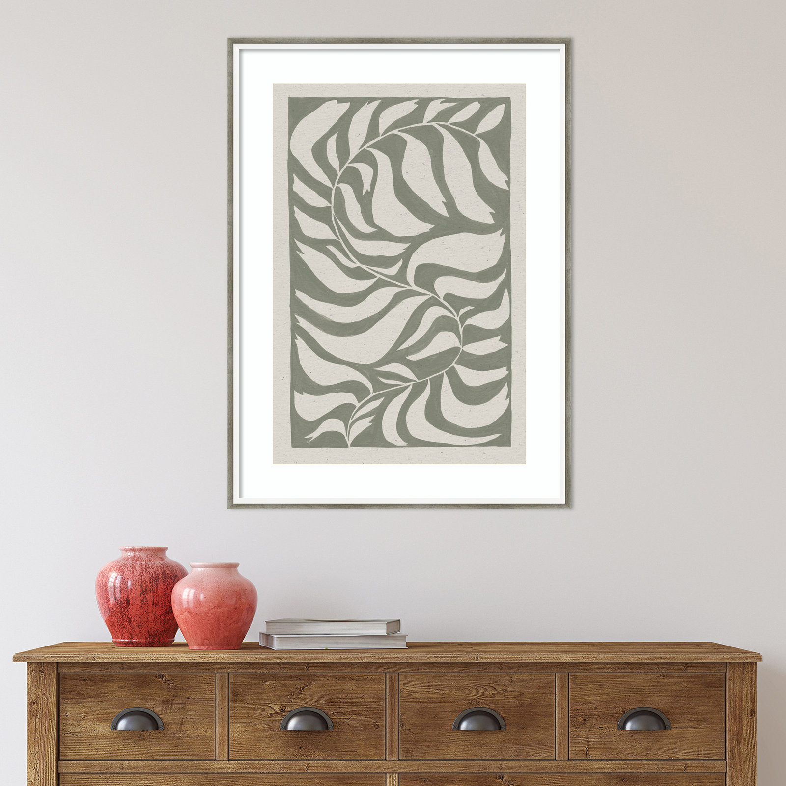 Winding Vine by Moira Hershey, Gray, 17" H x 13" W x 2" D