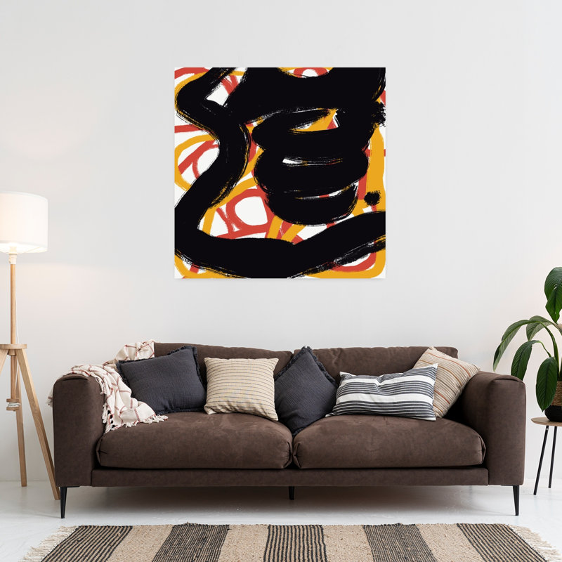 Art contemporain, art abstrait abstrait et audacieux, H 36 po x l 36 po