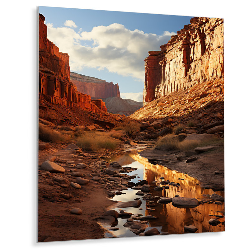 Desert Spires I - Désert, art mural en métal, H 40 po x l 30 po x P 1 po