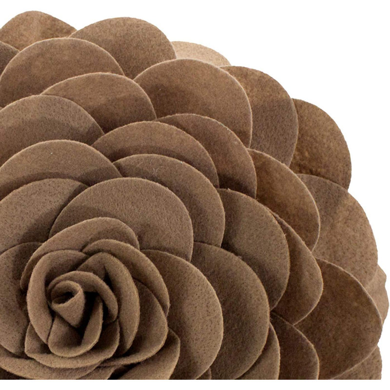  Housse de coussin en polyester, Housse de coussin seulement - sans coussin, 16 po x 16 po, Moka