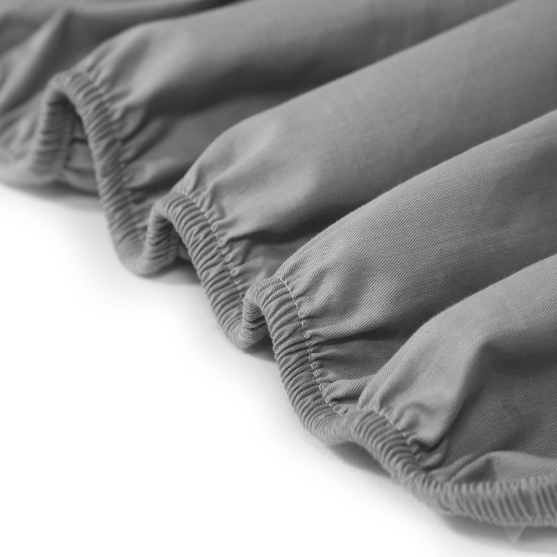 Hyprest 100% Cotton Floral Sheet Set with 18"–24" Extra Deep Pocket, Light Grey