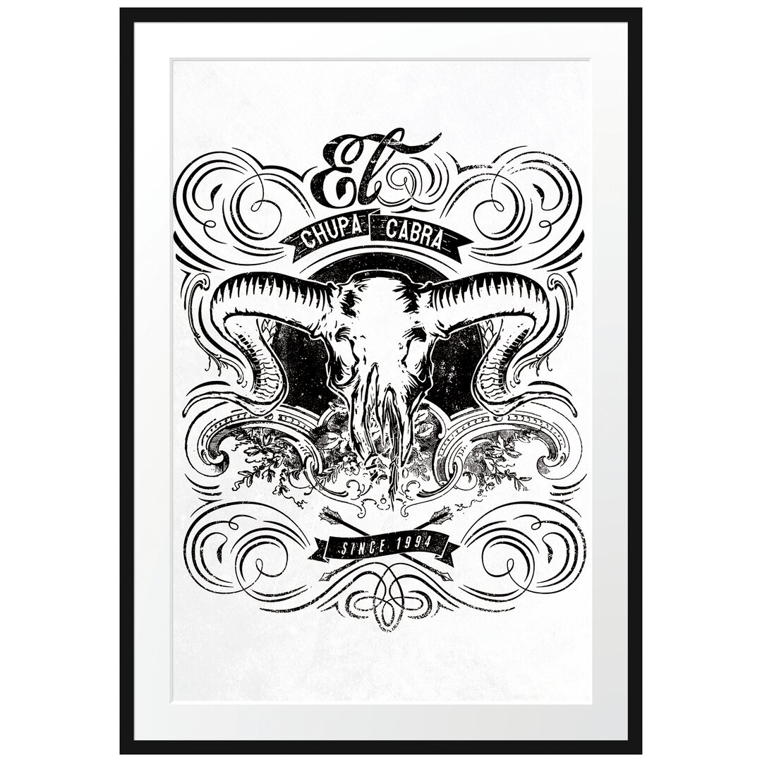 Gerahmtes Poster Chupacabra Skull Light